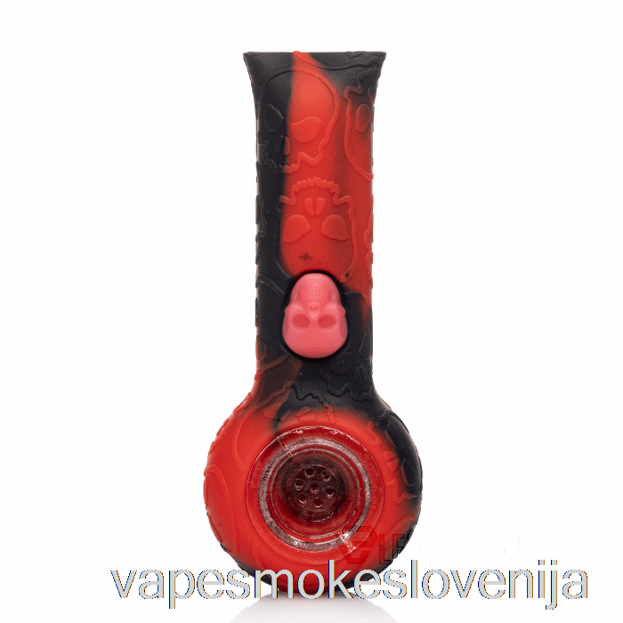 Vape Za Enkratno Uporabo Stratus Silicone Skull Hand Pipe Crimson (črna / Rdeča)